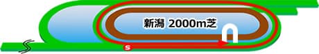 新潟競馬場　芝2000m（内回り）
