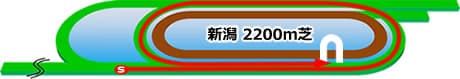 新潟競馬場　芝2200m（内回り）