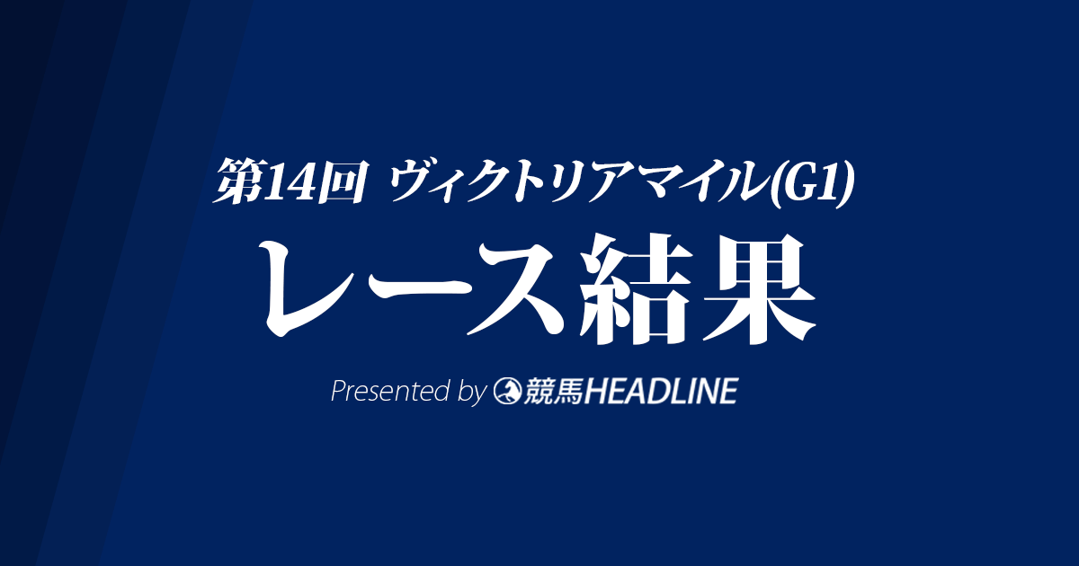 【ヴィクトリアマイル結果2019】ノームコア優勝!