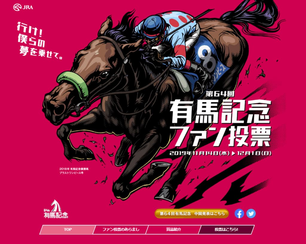 JRA有馬記念のファン投票最終結果発表！1位はアーモンドアイ