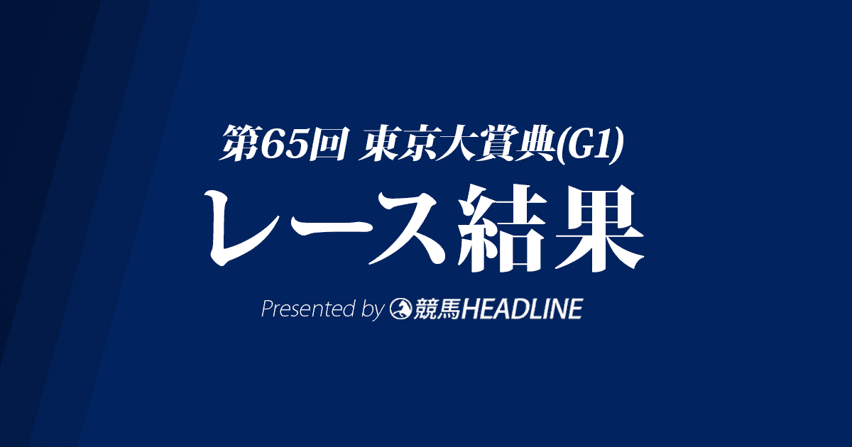 【東京大賞典結果2019】オメガパフューム連覇達成！