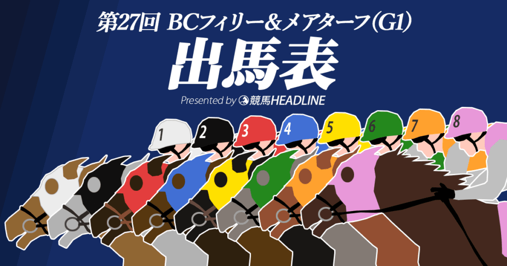 第27回「ブリーダーズカップフィリー＆メアターフ」出馬表
