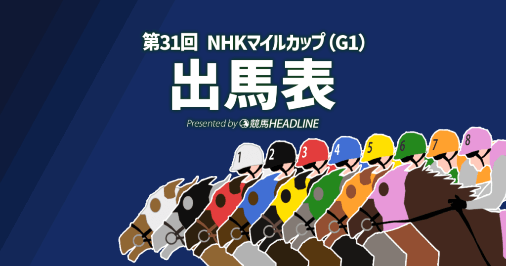 第31回「NHKマイルカップ」出馬表