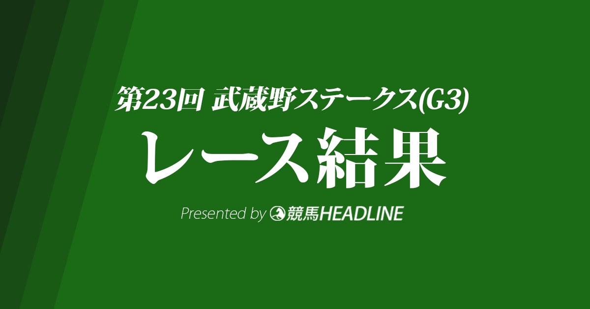 【武蔵野S結果2018】サンライズノヴァ優勝!