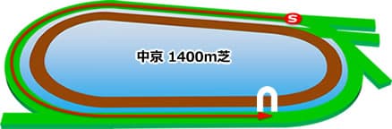 中京競馬場 芝1400m