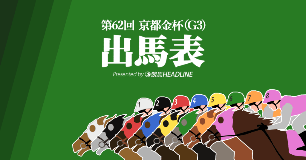 第62回「京都金杯」出馬表