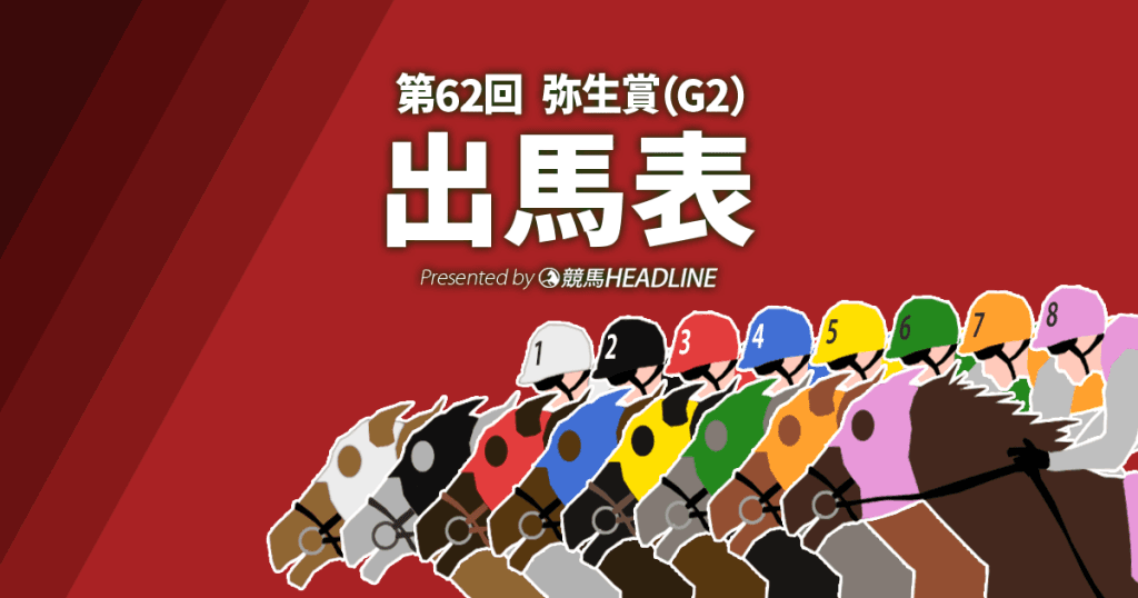 第62回「弥生賞」出馬表