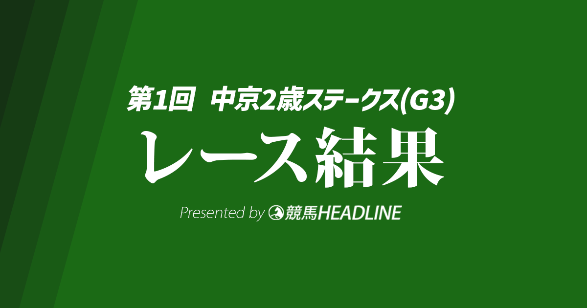 【中京2歳S結果2025】キャンディードが勝利!