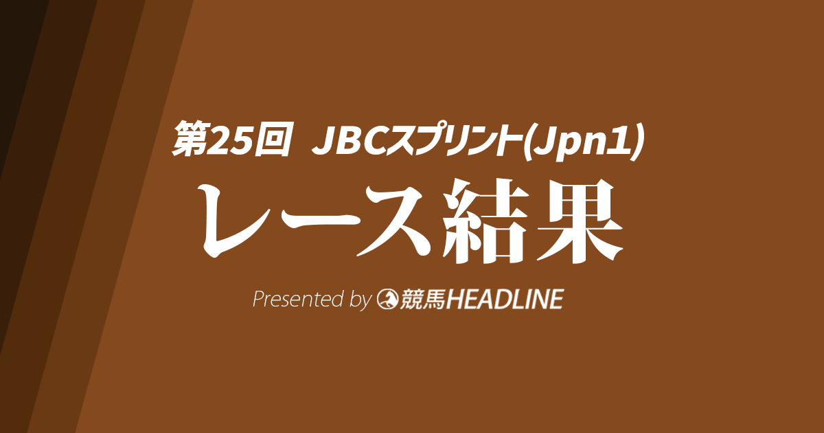 【JBCスプリント結果2025】ファーンヒルが勝利!